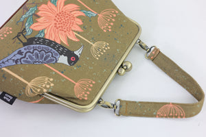 Magpie & Waratah Brown Crossbody Bag with Webbing Strap | PINK OASIS