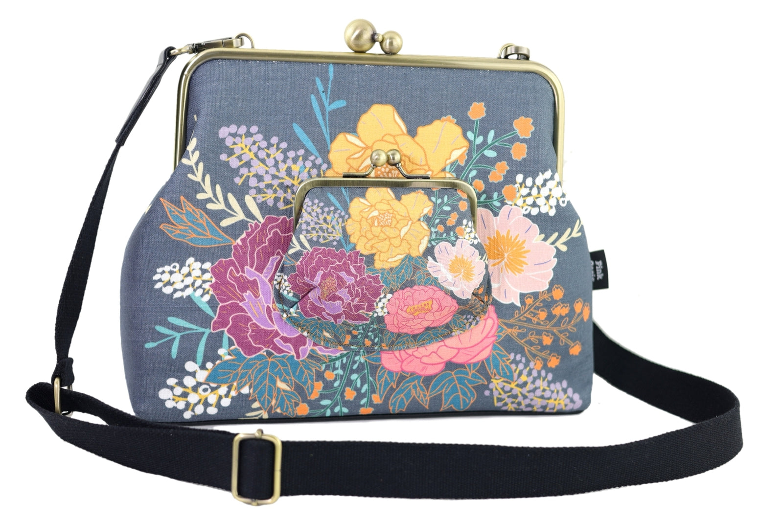 Peonies Garden Floral Handbag and Crossbody 2 Way Bag | PINK OASIS