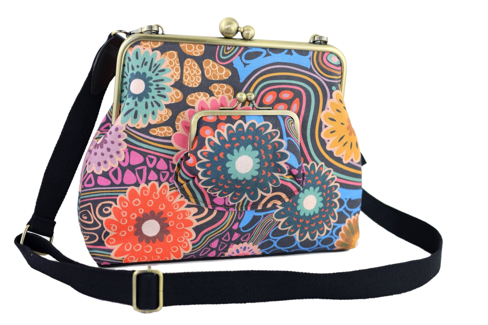 Gerberas Floral Crossbody Bag Handmade | PINK OASIS