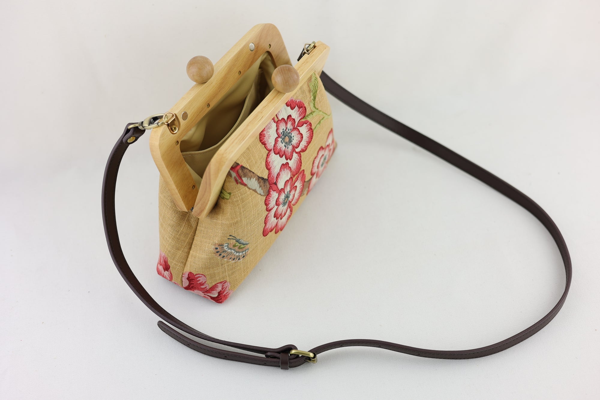 Handmade Rustic Flower Crossbody Clutch Bag  | PINK OASIS