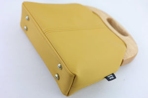 Women's Luxury Mustard Yellow Leather Bag | PINK OASIS