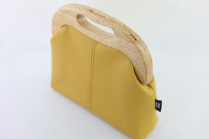 Women's Luxury Mustard Yellow Leather Bag | PINK OASIS