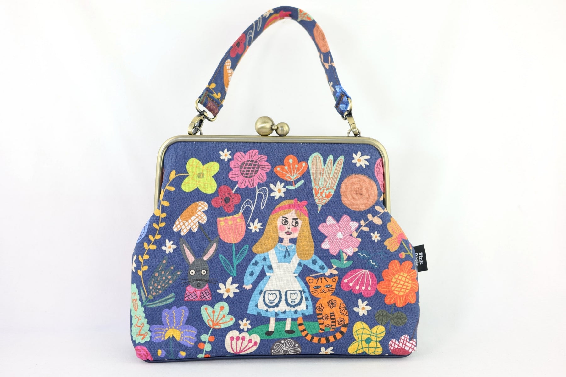 Alice in Wonderland Blue Crossbody Bag with Webbing Strap | PINK OASIS