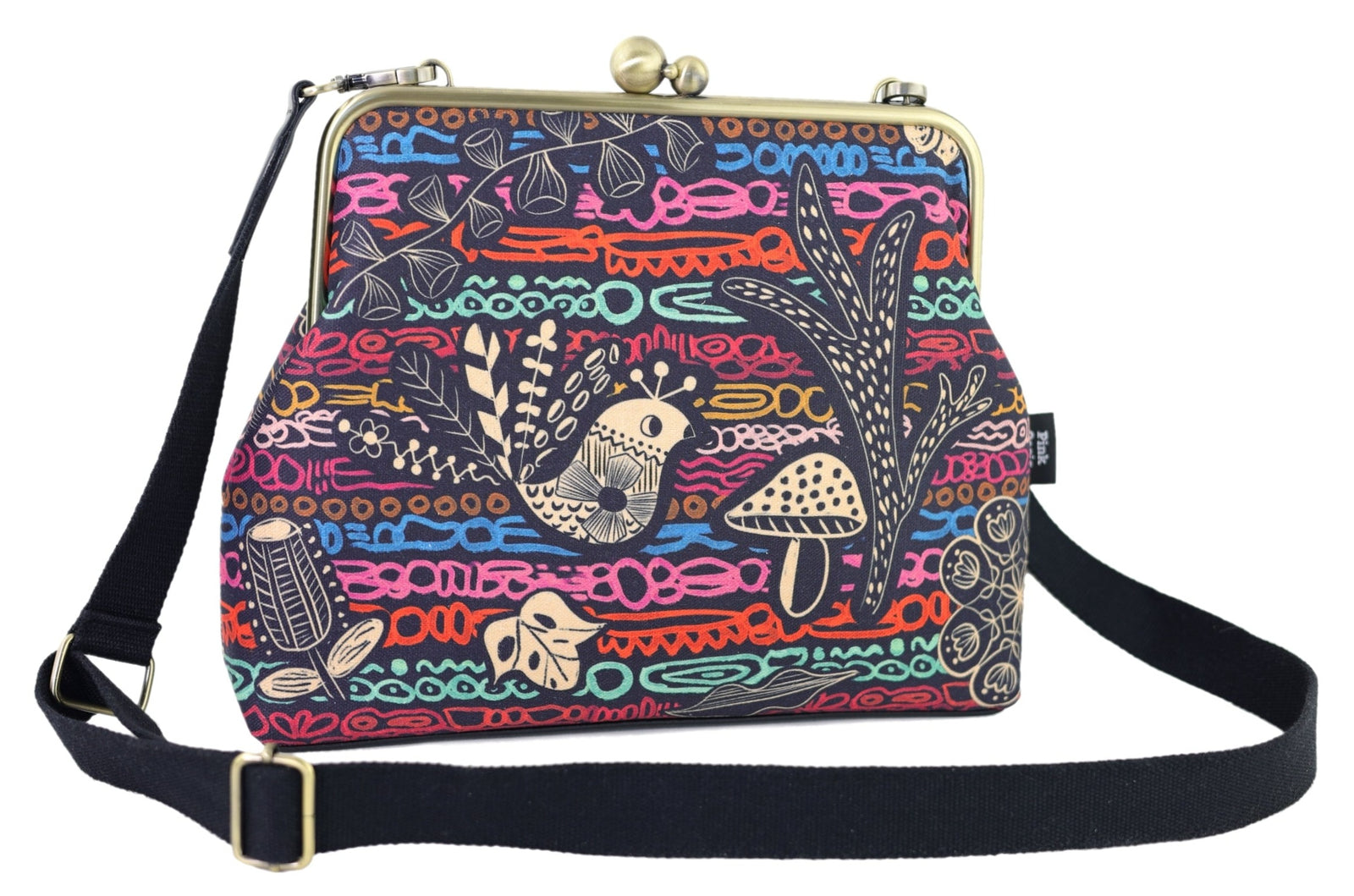 Peacock Crossbody Bag with Webbing Strap | PINK OASIS