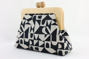 Unique Geometrical Pattern Clutch Bag with Leather Strap | PINK OASIS
