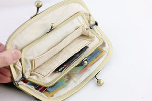 Australian Protea Garden Wristlet Wallet (with Double Kisslock Clasps)