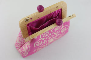 Mandalas Fuschia Clutch  (Special Edition with Colourful Ball Closure)