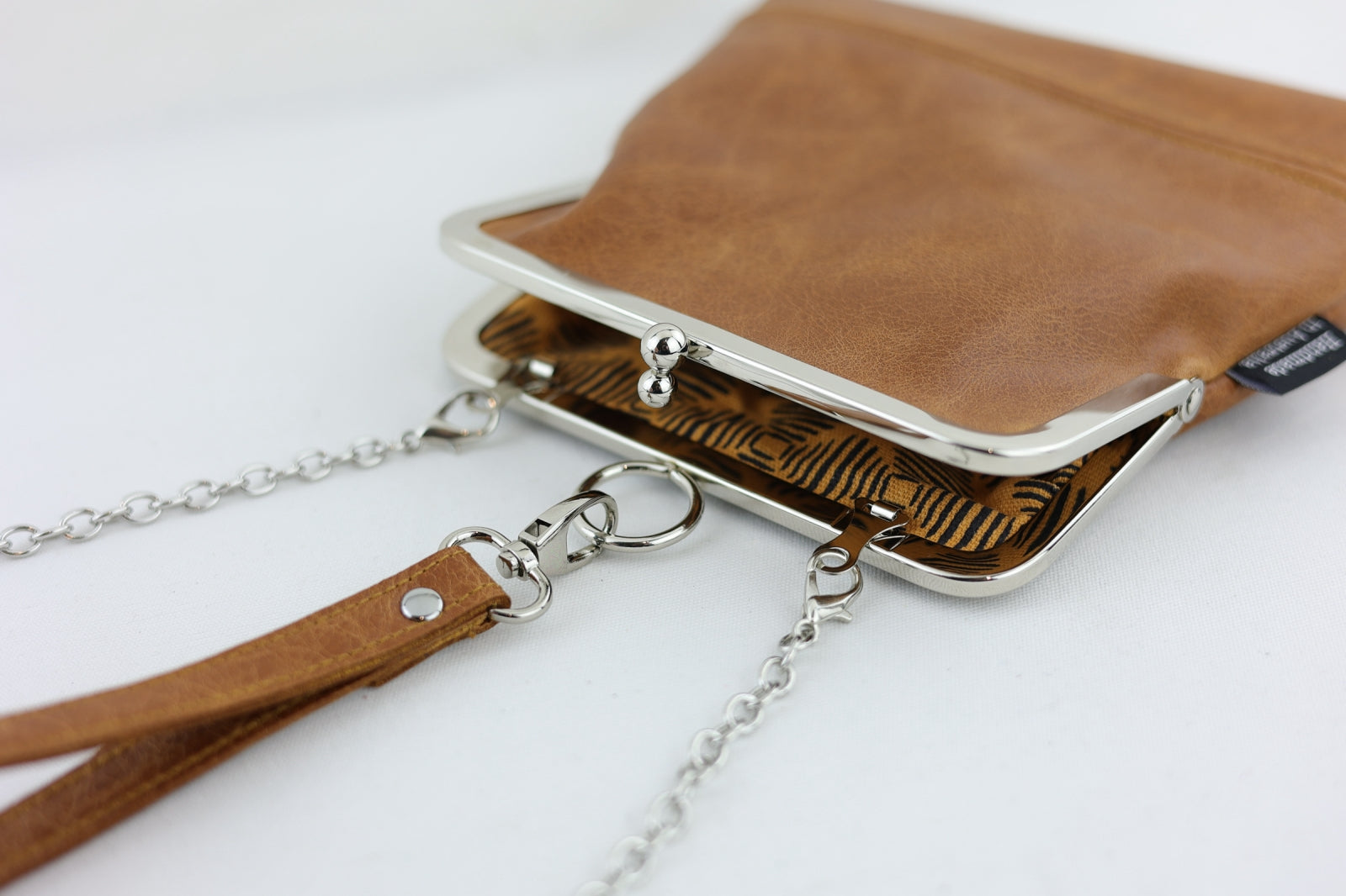 Distressed Brown Leather Wristlet Handmade in Australia | PINK OASIS