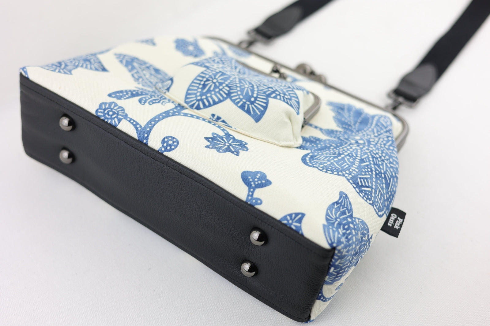 Blue Lotus Floral Crossbody Bag Handmade | PINK OASIS