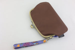 Blue Wren, Waratah & Banksia Wristlet Wallet (with Double Kisslock Clasps)