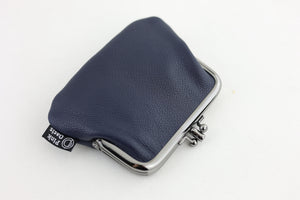 Navy Leather Coin Purse Handmade in Australia | PINKOASIS