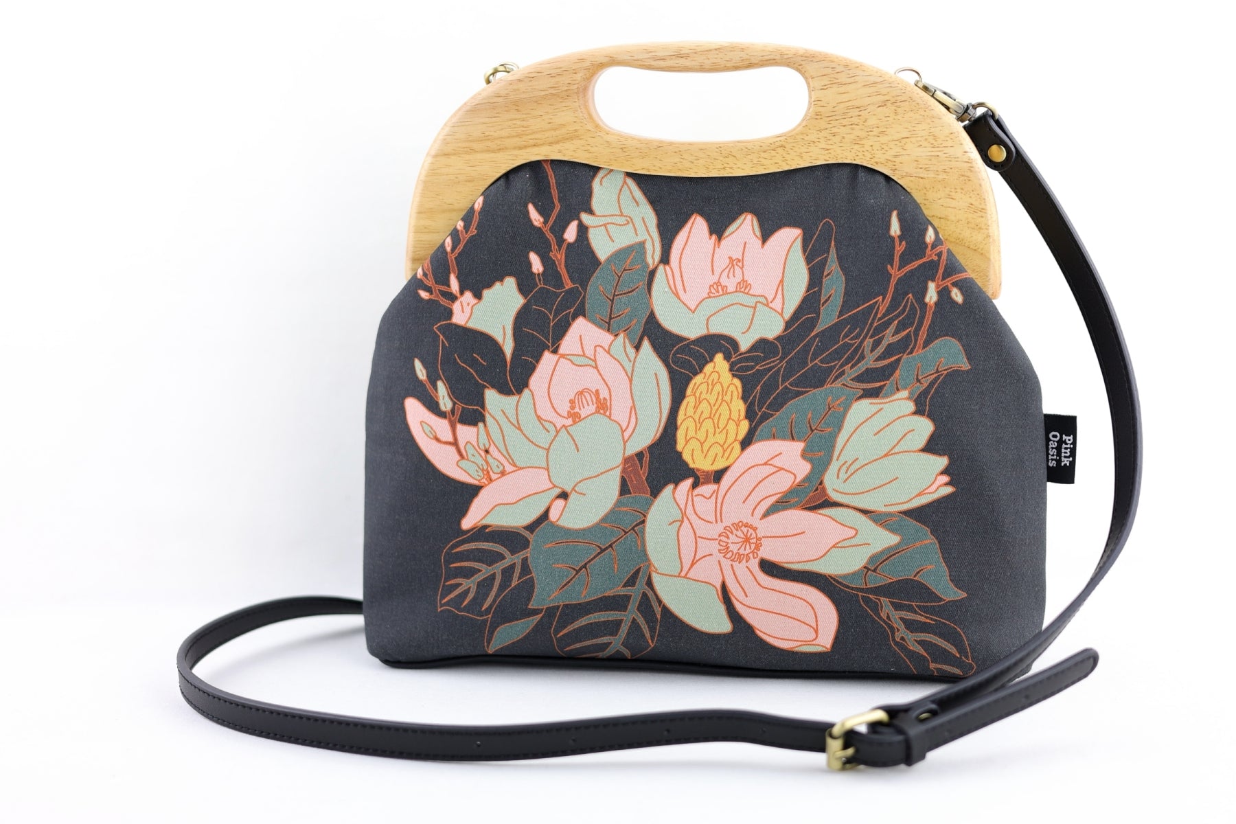 Magnolia Floral Ladies Bag Handmade in Australia | PINK OASIS