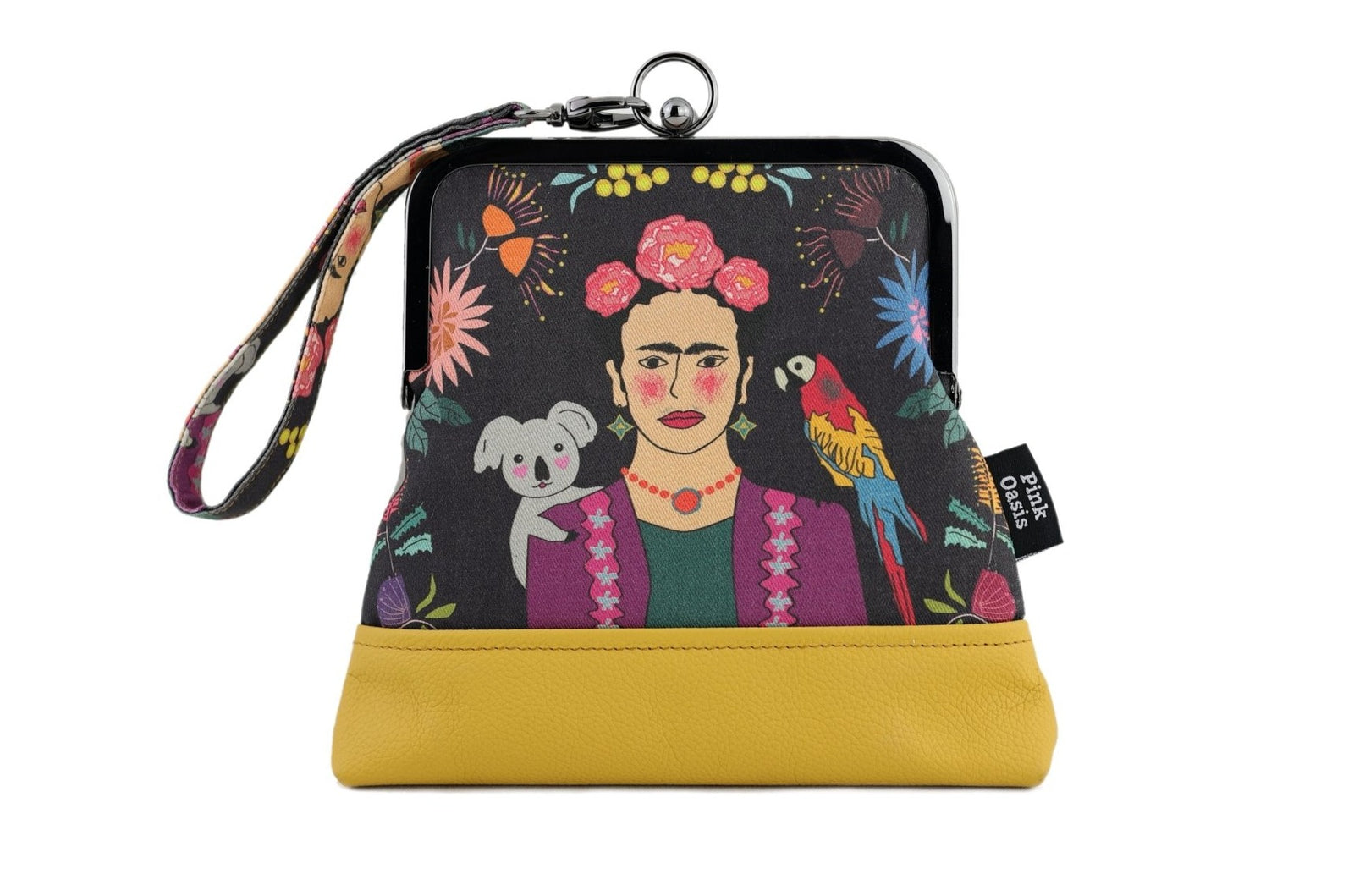 Frida Down Under Wristlet with Chain | PINK OASIS
