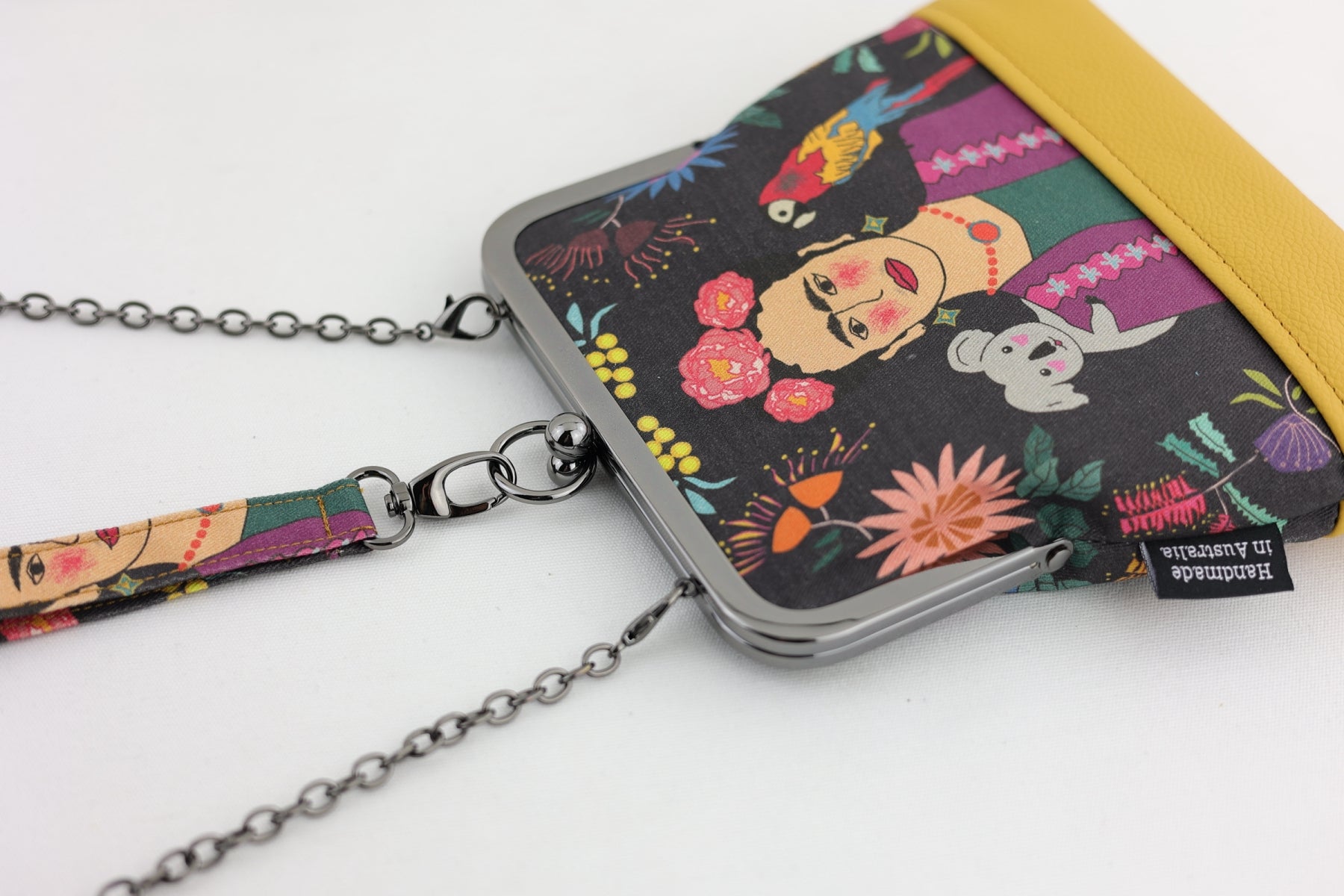 Frida Down Under Wristlet with Chain | PINK OASIS