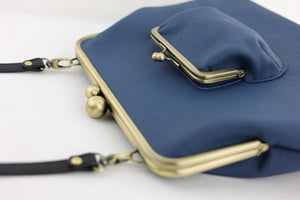 Peacock Blue Leather Crossbody Bag Handmade in Australia | PINK OASIS