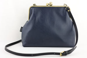 Midnight Blue Leather Crossbody Bag Handmade in Australia | PINK OASIS