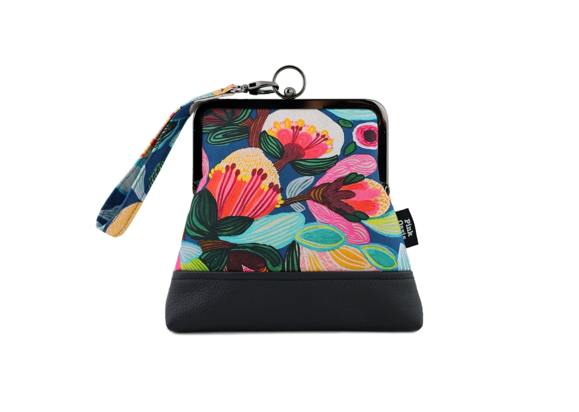 Bush Flora Wristlet Handbag with Chain Strap | PINK OASIS