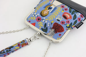Alice in Wonderland Blue Wristlet Bag with Chain Strap | PINK OASIS