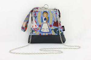 Alice in Wonderland Blue Wristlet Bag with Chain Strap | PINK OASIS