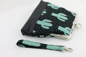 Cactus Garden Wristlet Bag with Chain Strap | PINK OASIS
