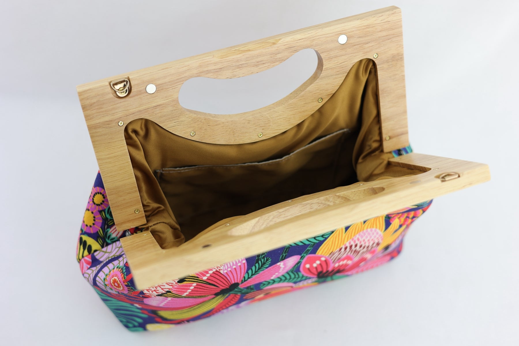 Wild Protea Navy Flower Medium Women's Clutch Bag | PINK OASIS