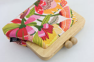 Wild Protea Flower Clutch with Leather Strap | PINK OASIS