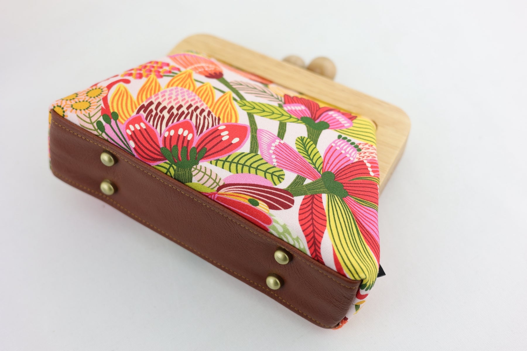 Wild Protea Flower Clutch with Leather Strap | PINK OASIS