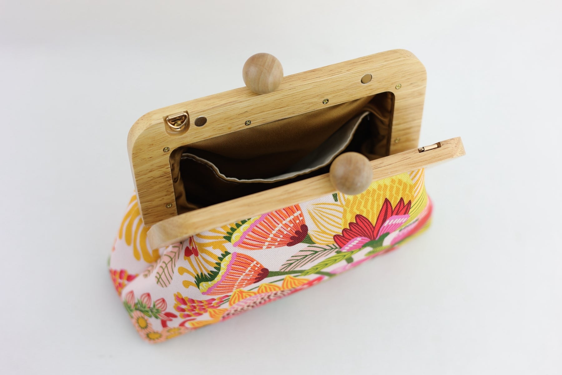 Wild Protea Flower Clutch with Leather Strap | PINK OASIS