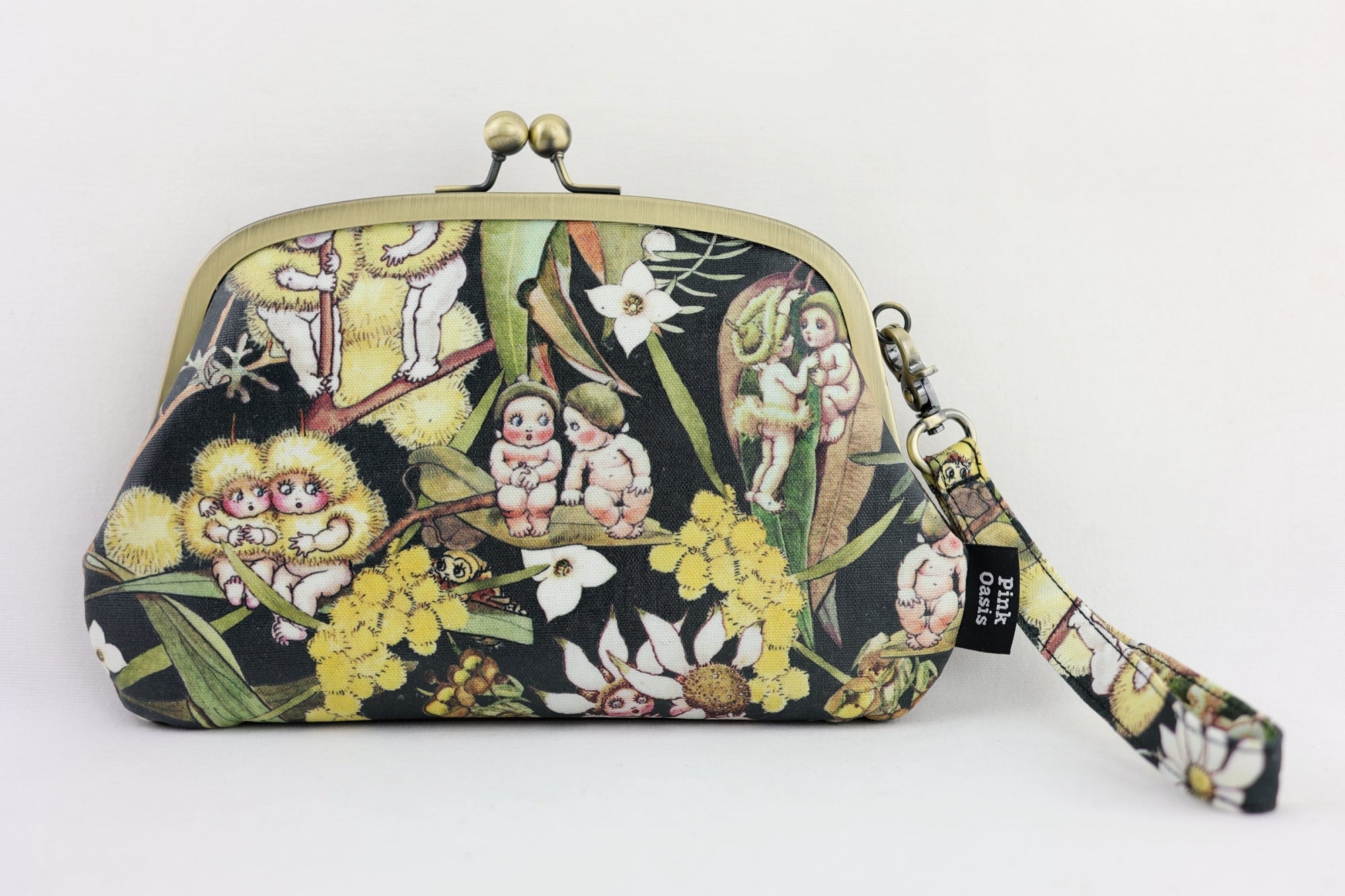 May Gibbs BushBabies Wristlet Wallet (with Double Kisslock Clasps)