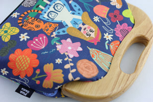 Alice in wonderland Clutch Bag Handmade in Australia | PINK OASIS