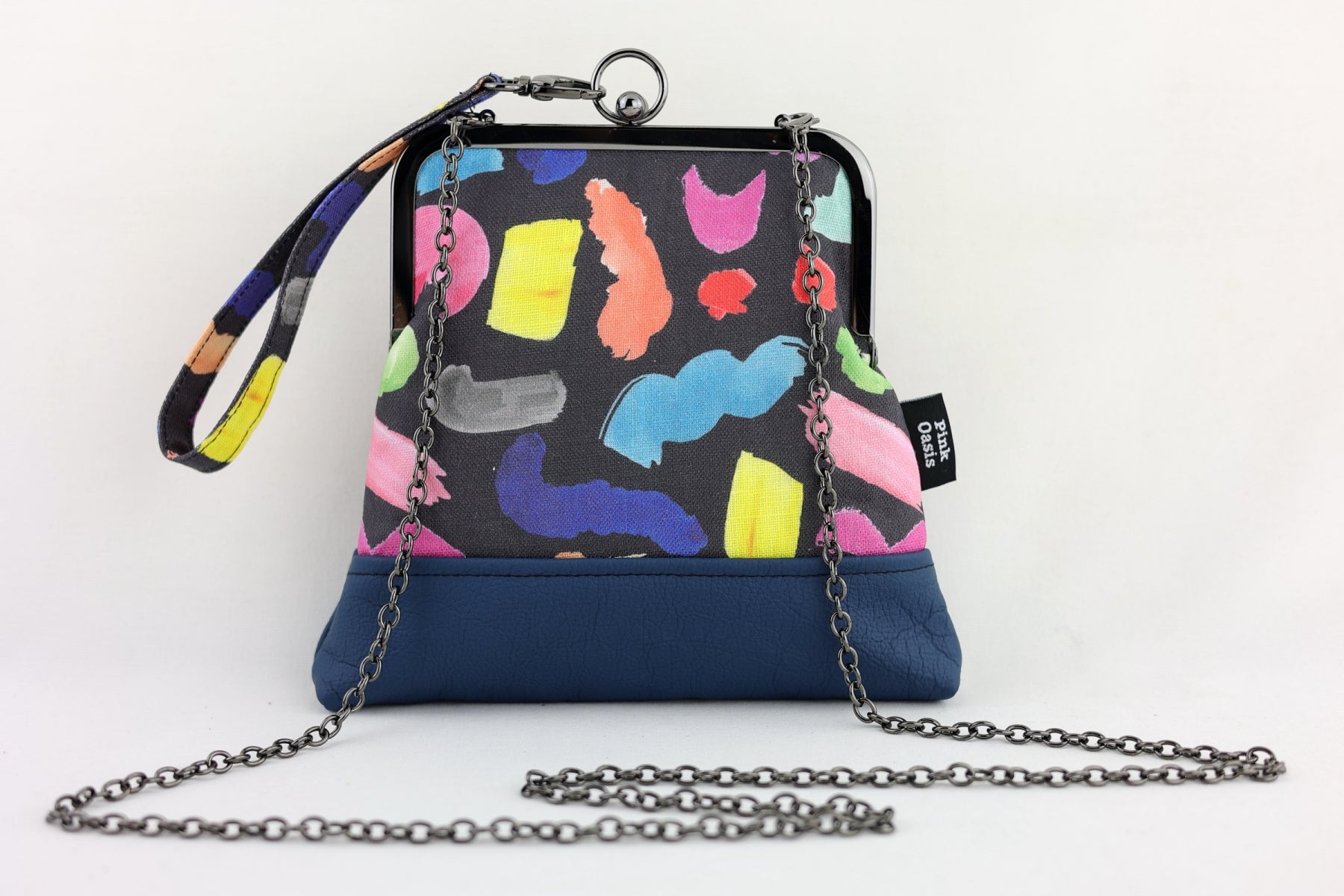 Colourful Brushes Wristlet Bag Handmade in Australia | PINK OASIS