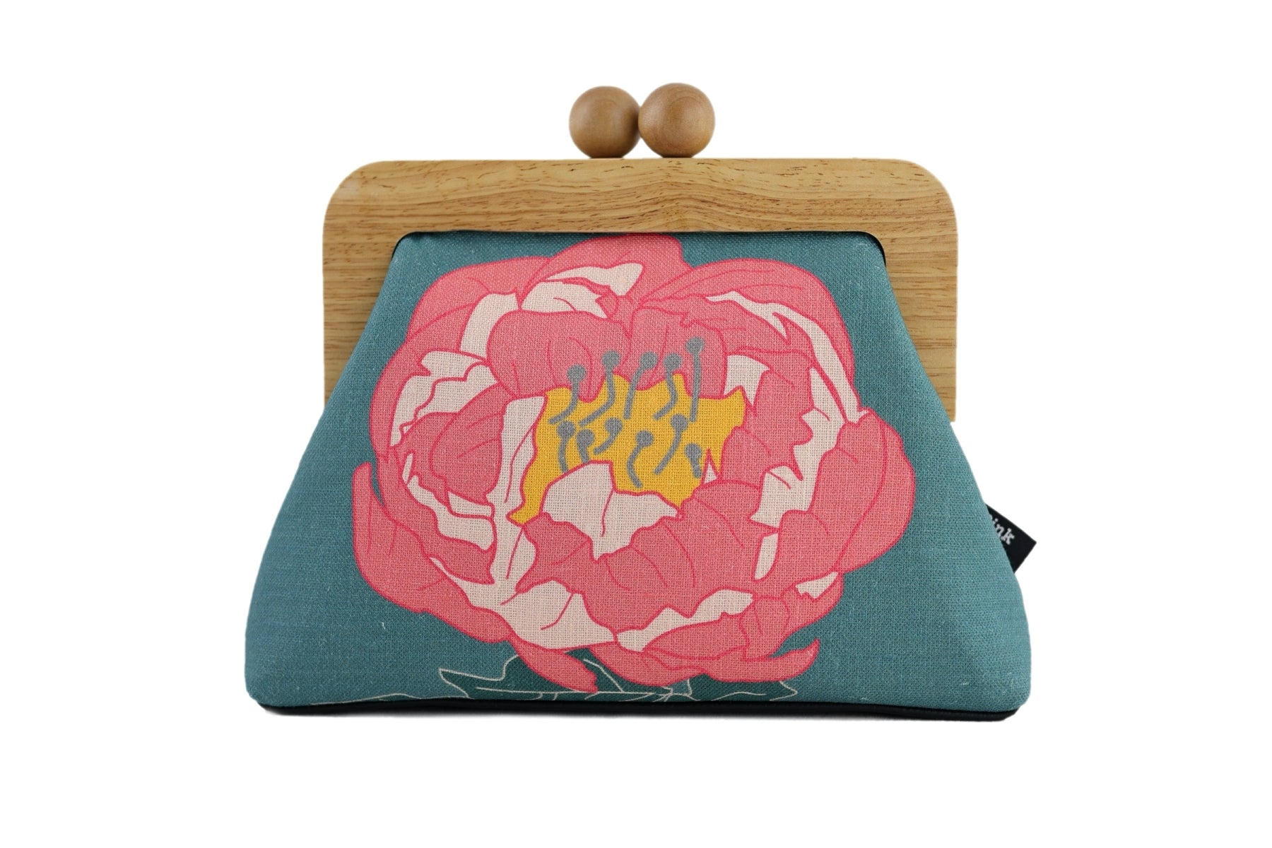 Peony Teal & Coral Clutch | PINK OASIS