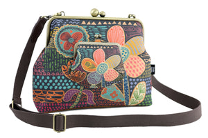 Doodle Flora Handbag and Crossbody 2 Way Bag | PINK OASIS