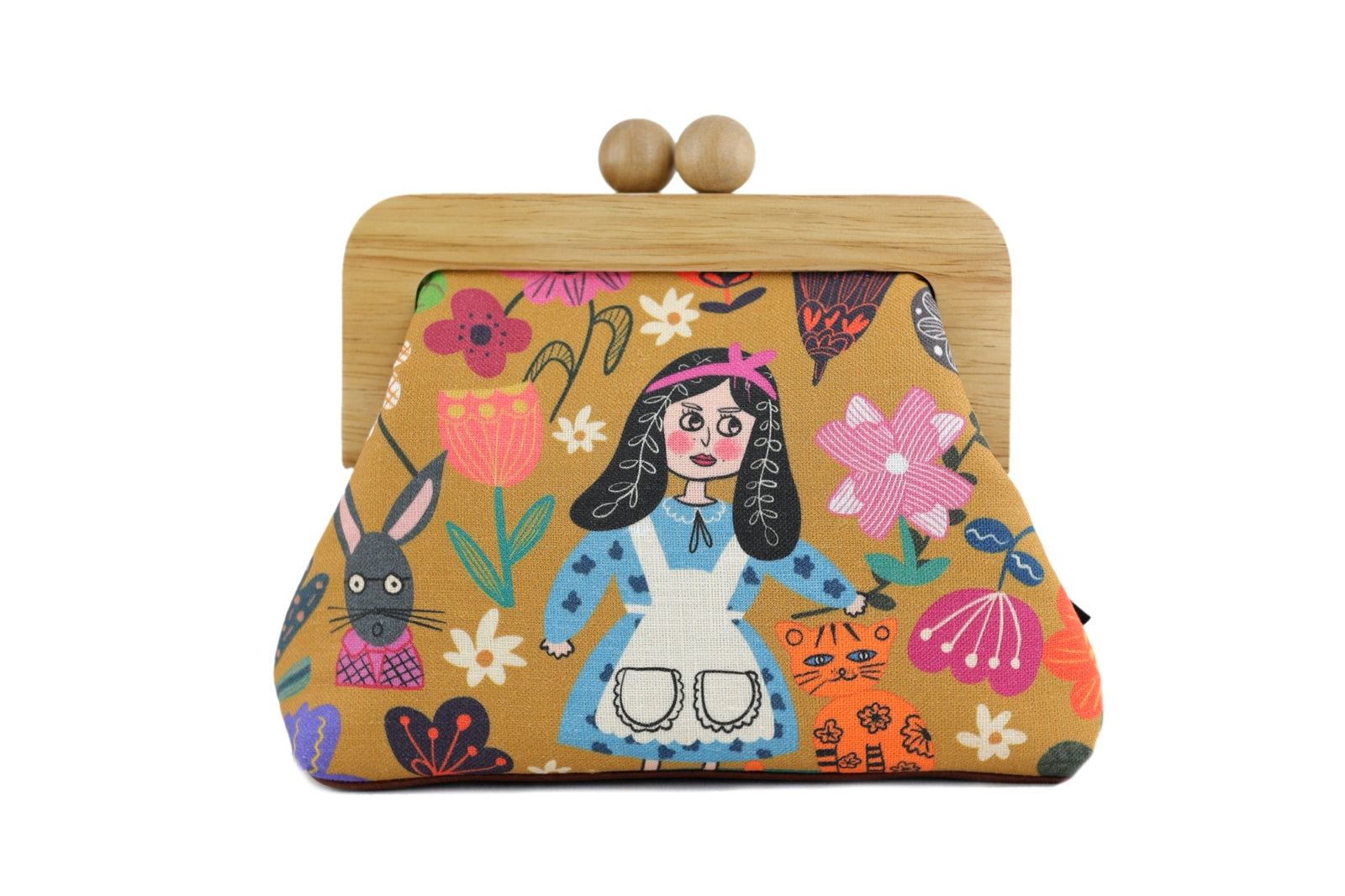 Alice in Wonderland Mustard Clutch Bag | PINK OASIS