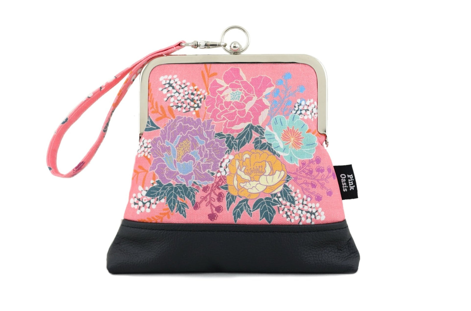 Peonies Garden Pink Wristlet | PINK OASIS