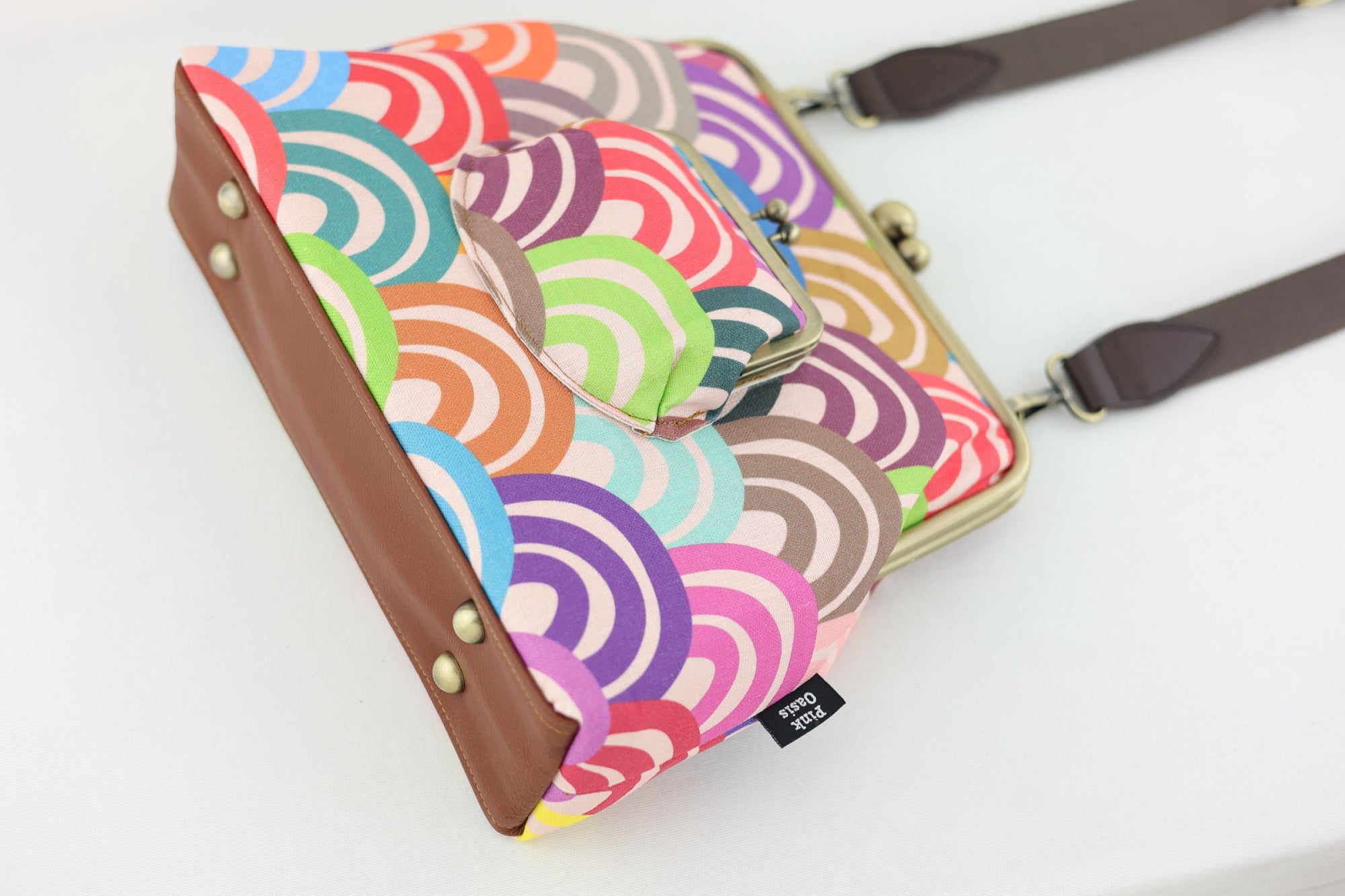 Rainbow Handbag and Crossbody 2 Way Bag | PINK OASIS
