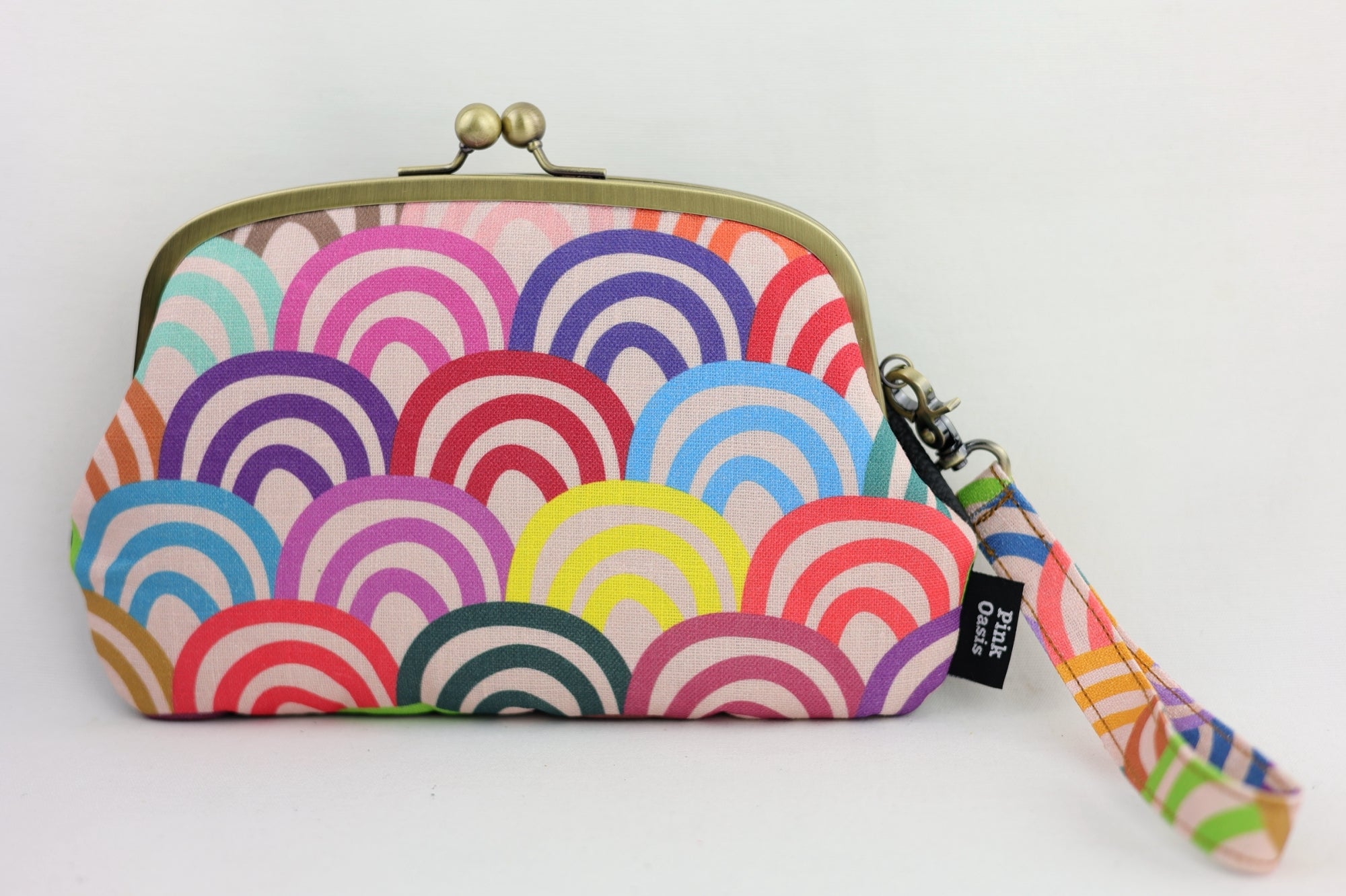 Rainbows Wristlet Wallet (with Double Kisslock Clasps)