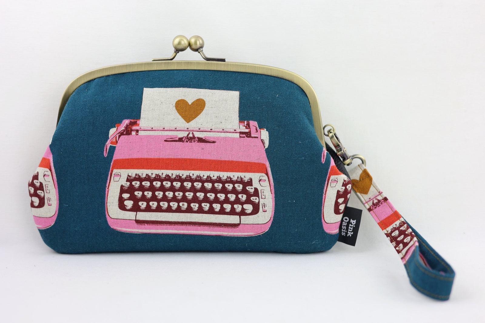 Vintage Printer Wristlet Wallet | PINK OASIS