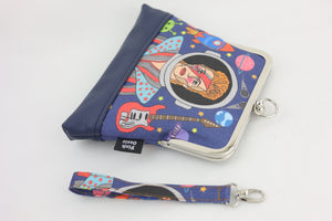 David's Space Blue & Navy Wristlet | PINK OASIS