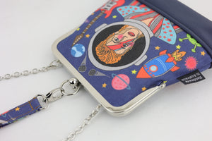 David's Space Blue & Navy Wristlet | PINK OASIS