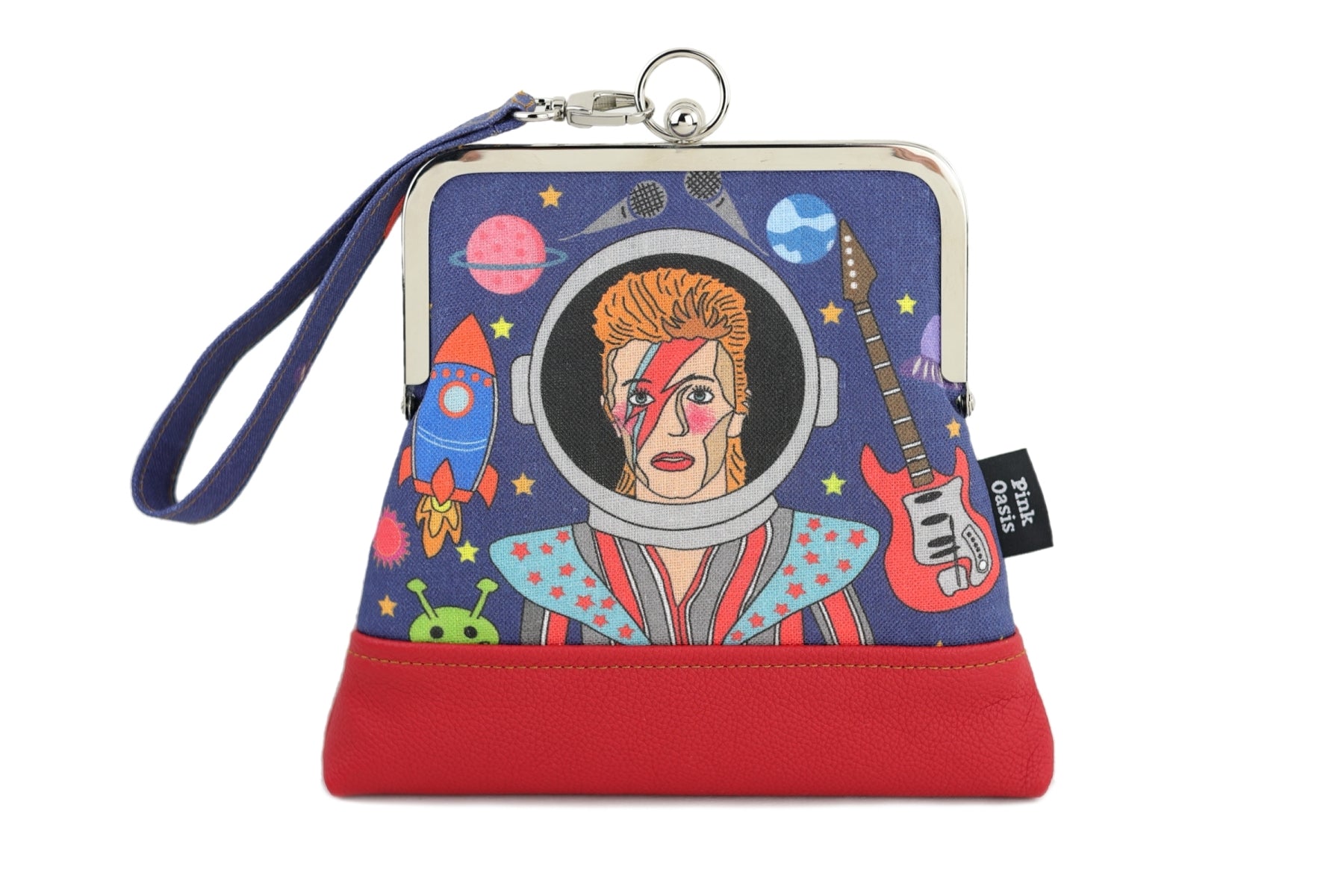 David's Space Blue & Red Wristlet | PINK OASIS