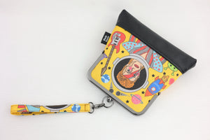 David's Space Yellow & Black Wristlet | PINK OASIS