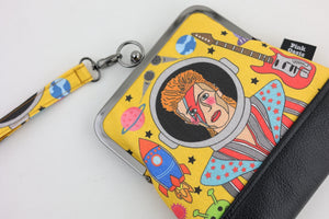 David's Space Yellow & Black Wristlet | PINK OASIS