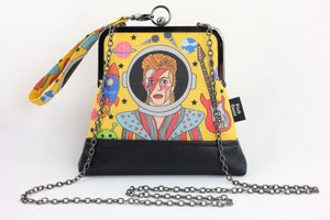 David's Space Yellow & Black Wristlet | PINK OASIS