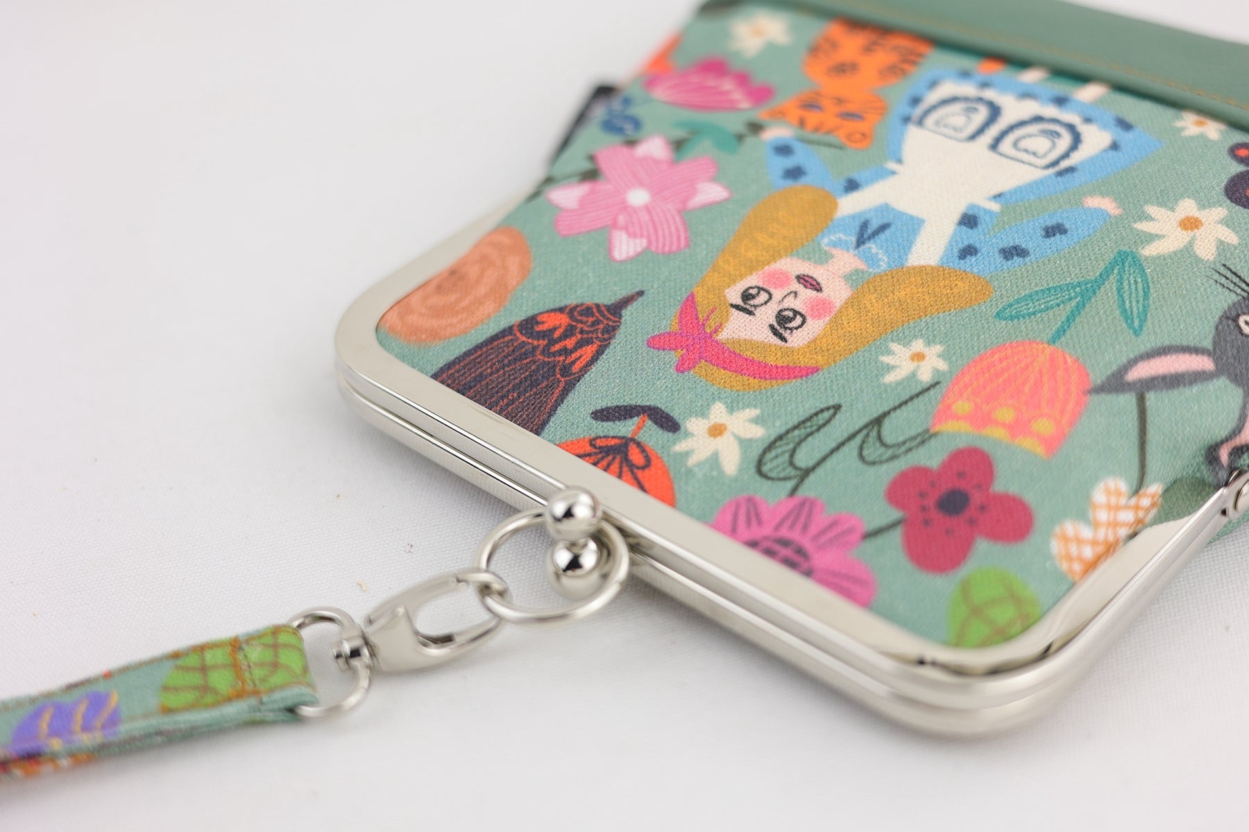 Alice in Wonderland Mint Green Wristlet | PINK OASIS