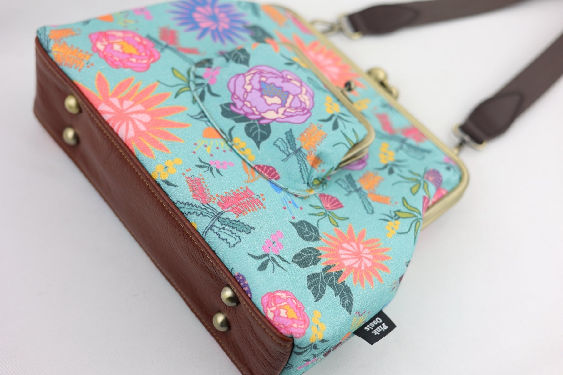 Bright & Bold Flowers Handbag and Crossbody 2 Way Bag | PINK OASIS