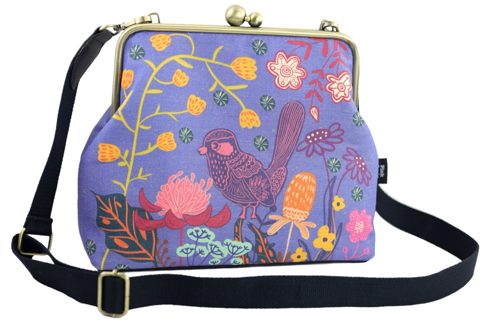 Blue Wren, Waratah & Banksia Crossbody Handbag | PINK OASIS
