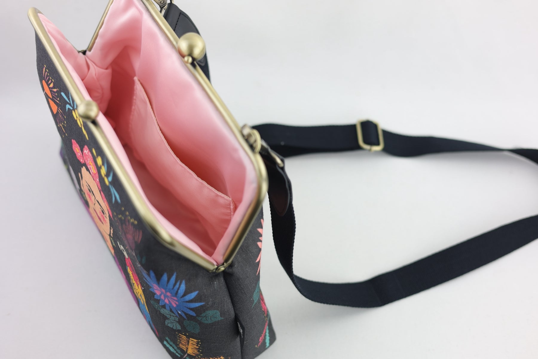 Frida Down Under Crossbody Bag with Webbing Strap | PINK OASIS