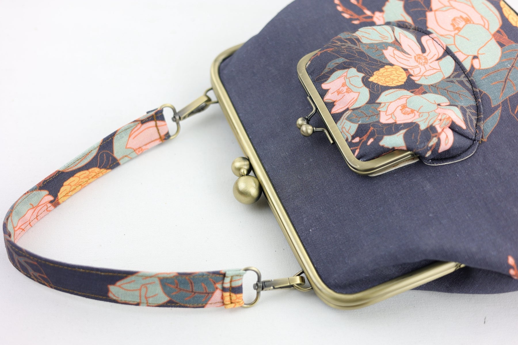 Magnolia Navy Handbag and Crossbody 2 Way Bag | PINK OASIS