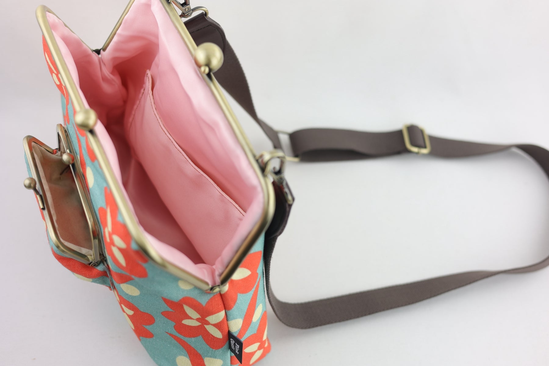 Daisy Teal & Orange Handbag and Crossbody 2 Way Bag | PINK OASIS
